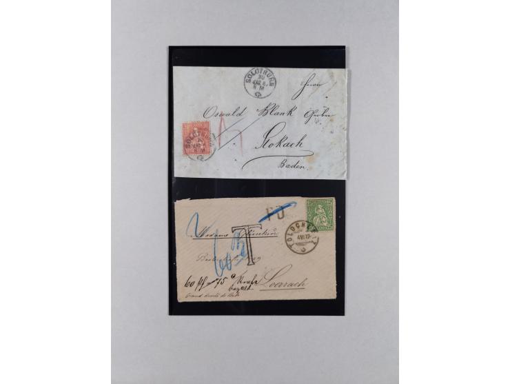 1810/80 (ca.), kleine Partie mit über 50 Briefen und Ganzsachen, dabei viele Grenzrayon-Belege mit auch Drucksachen und 2.Gew