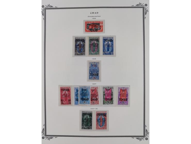 1922/33, Collection on five Scott Album leaves, mint never hinged, including postage due stamps, very fine