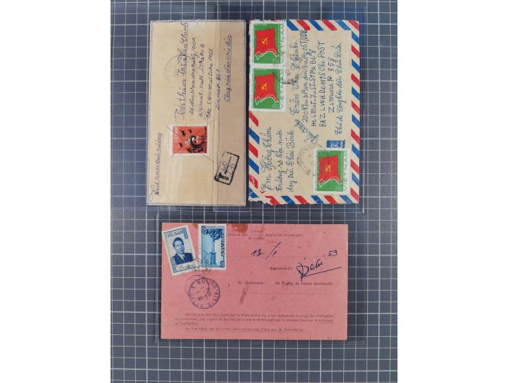 1944/82 (ca.), group of 18 covers and cards with various frankings and interesting usages form Indochina, Vietnam and Cambodi