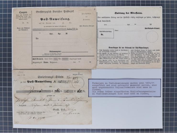 1850/72 (ca.), interessante Stempelsammlung auf Marken, Briefstücken und Briefen, dabei blaue und rote Nummernstempel, Fremde