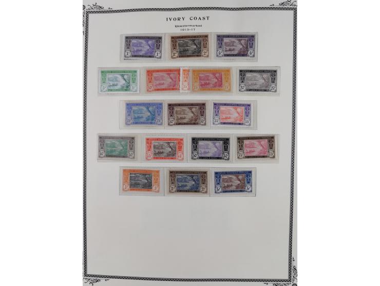 1892/1933, Collection on 17 Scott Album leaves, unused and mint never hinged, from 1913 mainly complete, &nbsp;including post