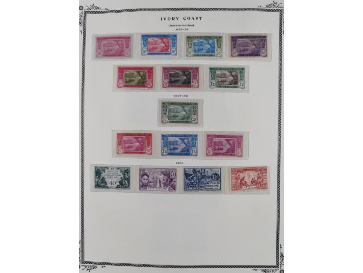 1892/1933, Collection on 17 Scott Album leaves, unused and mint never hinged, from 1913 mainly complete, &nbsp;including post