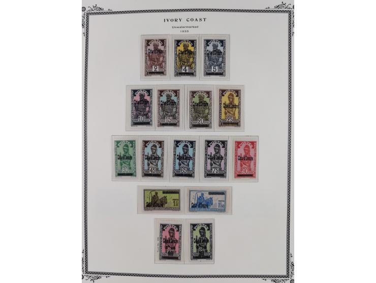 1892/1933, Collection on 17 Scott Album leaves, unused and mint never hinged, from 1913 mainly complete, &nbsp;including post