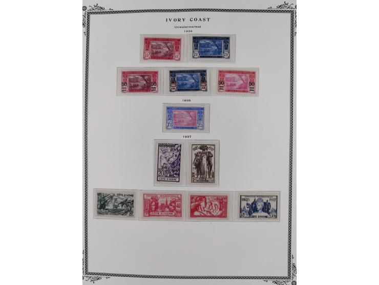 1892/1933, Collection on 17 Scott Album leaves, unused and mint never hinged, from 1913 mainly complete, &nbsp;including post