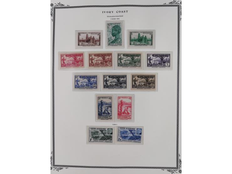 1892/1933, Collection on 17 Scott Album leaves, unused and mint never hinged, from 1913 mainly complete, &nbsp;including post