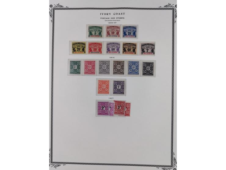 1892/1933, Collection on 17 Scott Album leaves, unused and mint never hinged, from 1913 mainly complete, &nbsp;including post