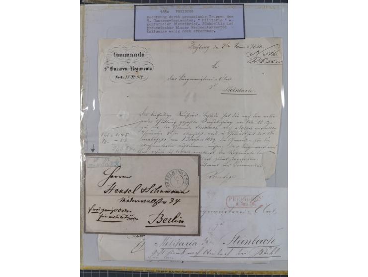 1848/71, kleine Sammlung Badischer Aufstand und Krieg 1870/71, insgesamt 19 Belege, teils mit Feldpost-Stempeln. Ex Dr. Heinz