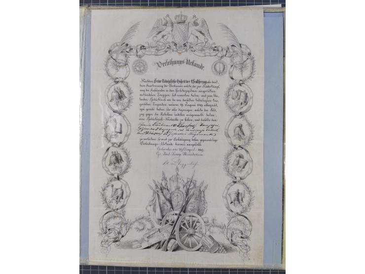 1848/71, kleine Sammlung Badischer Aufstand und Krieg 1870/71, insgesamt 19 Belege, teils mit Feldpost-Stempeln. Ex Dr. Heinz