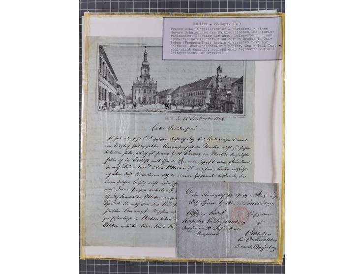 1848/71, kleine Sammlung Badischer Aufstand und Krieg 1870/71, insgesamt 19 Belege, teils mit Feldpost-Stempeln. Ex Dr. Heinz