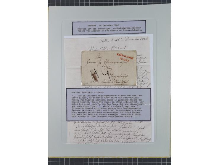 1848/71, kleine Sammlung Badischer Aufstand und Krieg 1870/71, insgesamt 19 Belege, teils mit Feldpost-Stempeln. Ex Dr. Heinz