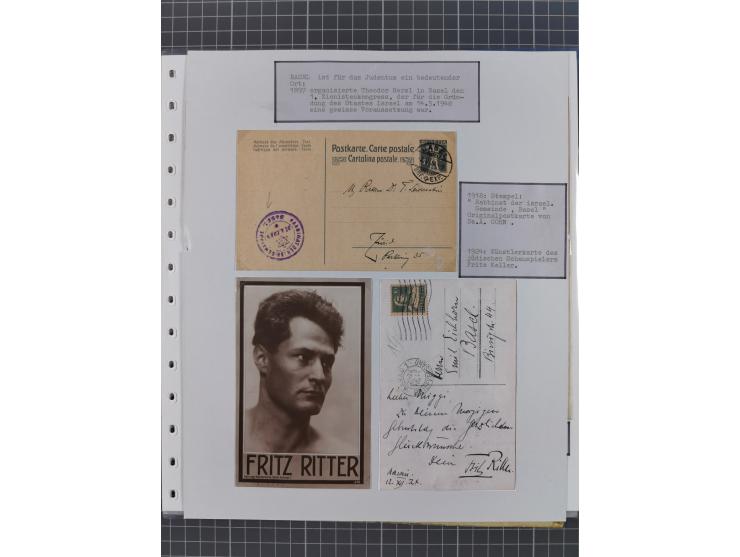 1800/1970 (ca.) interessante Material-Sammlung von etwa 250 Belegen und wenigen Marken, dabei u.a. Dt. Reich Ersttagsstempel 