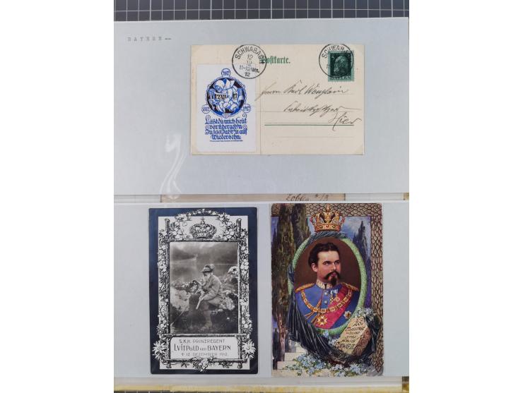 1800/1970 (ca.) interessante Material-Sammlung von etwa 250 Belegen und wenigen Marken, dabei u.a. Dt. Reich Ersttagsstempel 