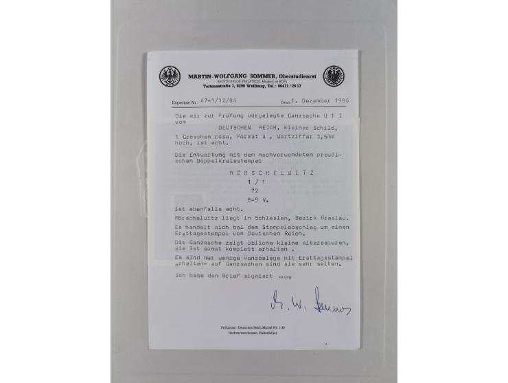 1800/1970 (ca.) interessante Material-Sammlung von etwa 250 Belegen und wenigen Marken, dabei u.a. Dt. Reich Ersttagsstempel 