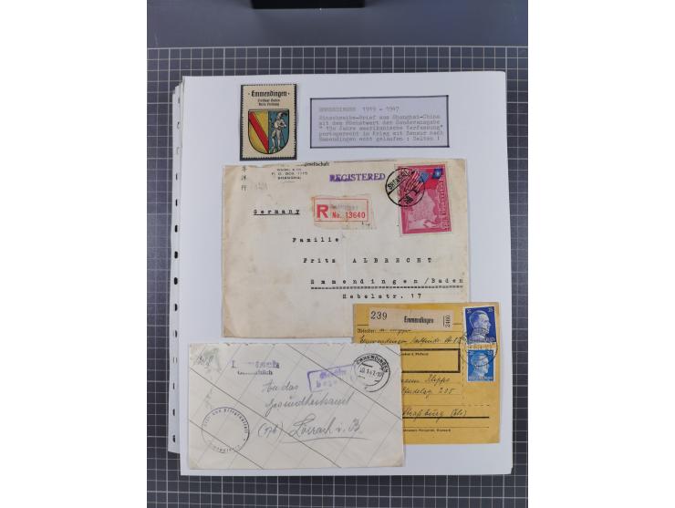 1800/1970 (ca.), HEIMATGESCHICHTE BADENS, umfangreiche Materialsammlung, teils ausstellungsmäßig aufgezogen, mit einigen hund