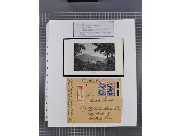 1800/1970 (ca.), HEIMATGESCHICHTE BADENS, umfangreiche Materialsammlung, teils ausstellungsmäßig aufgezogen, mit einigen hund