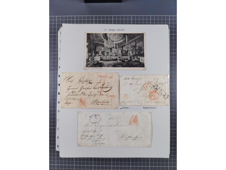 1800/1970 (ca.), HEIMATGESCHICHTE BADENS, umfangreiche Materialsammlung, teils ausstellungsmäßig aufgezogen, mit einigen hund