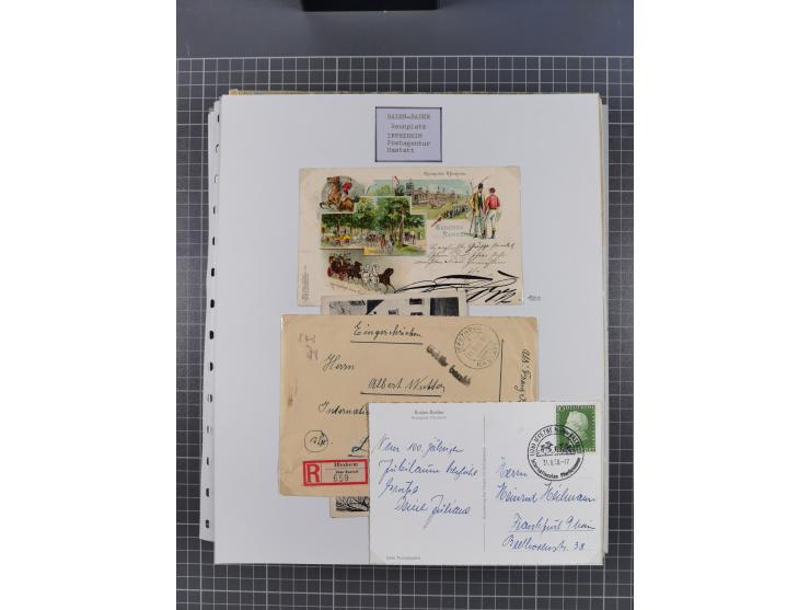 1800/1970 (ca.), HEIMATGESCHICHTE BADENS, umfangreiche Materialsammlung, teils ausstellungsmäßig aufgezogen, mit einigen hund