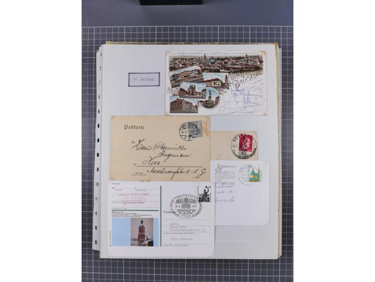 1800/1970 (ca.), HEIMATGESCHICHTE BADENS, umfangreiche Materialsammlung, teils ausstellungsmäßig aufgezogen, mit einigen hund