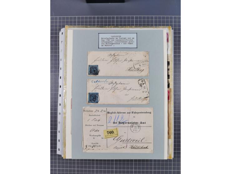 1800/1970 (ca.), HEIMATGESCHICHTE BADENS, umfangreiche Materialsammlung, teils ausstellungsmäßig aufgezogen, mit einigen hund