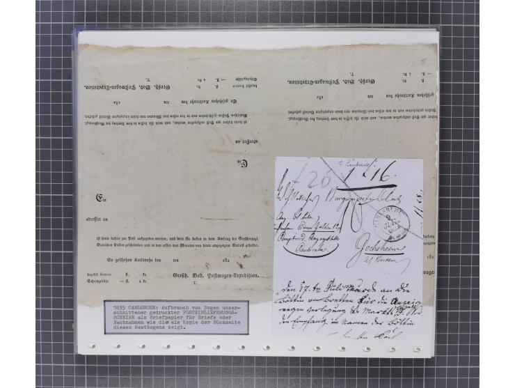 1800/1970 (ca.), HEIMATGESCHICHTE BADENS, umfangreiche Materialsammlung, teils ausstellungsmäßig aufgezogen, mit einigen hund