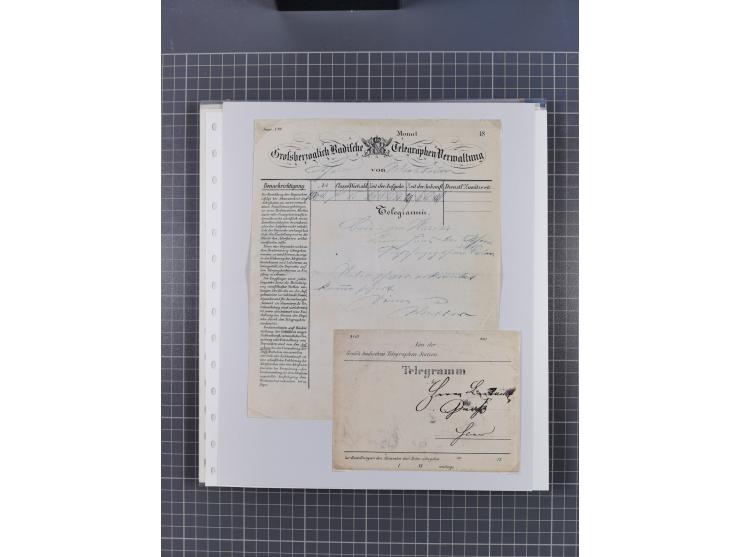 1800/1970 (ca.), HEIMATGESCHICHTE BADENS, umfangreiche Materialsammlung, teils ausstellungsmäßig aufgezogen, mit einigen hund