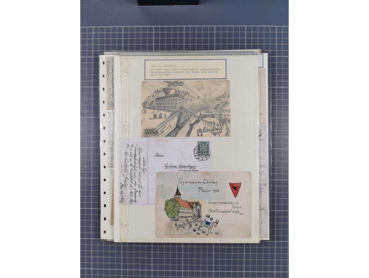 1800/1970 (ca.), HEIMATGESCHICHTE BADENS, umfangreiche Materialsammlung, teils ausstellungsmäßig aufgezogen, mit einigen hund