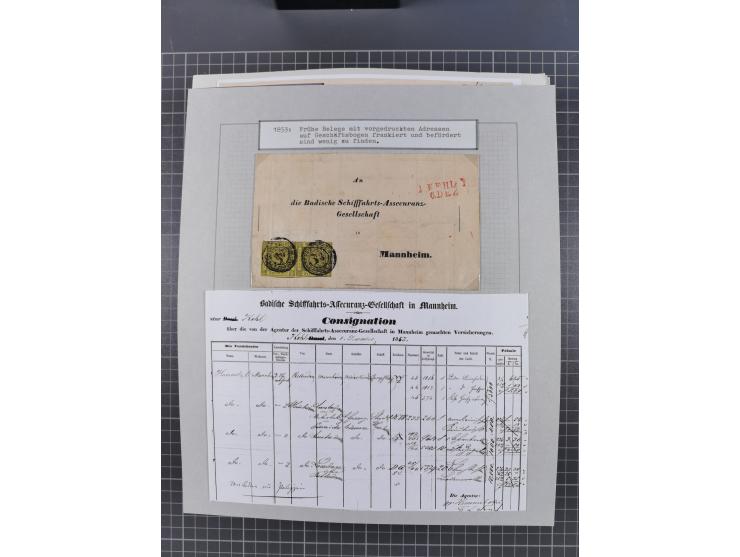 1800/1970 (ca.), HEIMATGESCHICHTE BADENS, umfangreiche Materialsammlung, teils ausstellungsmäßig aufgezogen, mit einigen hund