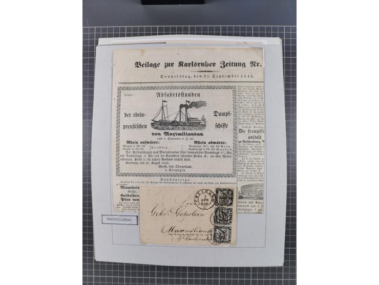 1800/1970 (ca.), HEIMATGESCHICHTE BADENS, umfangreiche Materialsammlung, teils ausstellungsmäßig aufgezogen, mit einigen hund