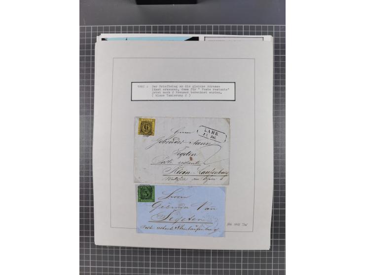 1800/1970 (ca.), HEIMATGESCHICHTE BADENS, umfangreiche Materialsammlung, teils ausstellungsmäßig aufgezogen, mit einigen hund