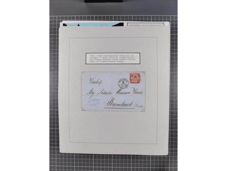 1800/1970 (ca.), HEIMATGESCHICHTE BADENS, umfangreiche Materialsammlung, teils ausstellungsmäßig aufgezogen, mit einigen hund