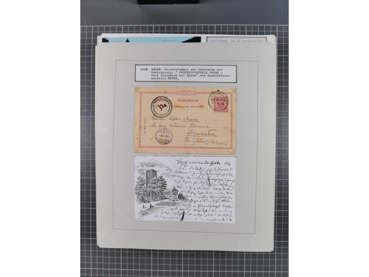 1800/1970 (ca.), HEIMATGESCHICHTE BADENS, umfangreiche Materialsammlung, teils ausstellungsmäßig aufgezogen, mit einigen hund