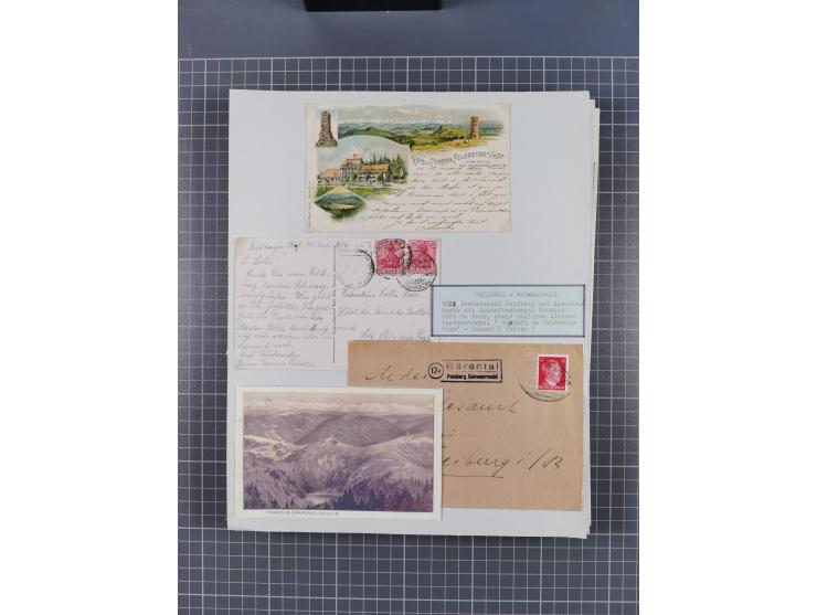 1800/1970 (ca.), HEIMATGESCHICHTE BADENS, umfangreiche Materialsammlung, teils ausstellungsmäßig aufgezogen, mit einigen hund