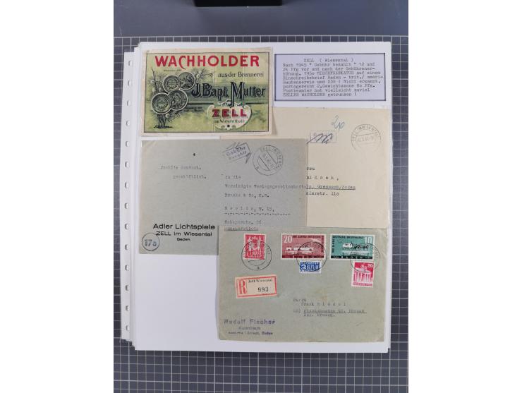 1800/1970 (ca.), HEIMATGESCHICHTE BADENS, umfangreiche Materialsammlung, teils ausstellungsmäßig aufgezogen, mit einigen hund