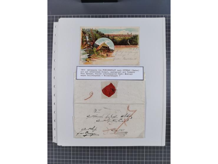 1800/1970 (ca.), HEIMATGESCHICHTE BADENS, umfangreiche Materialsammlung, teils ausstellungsmäßig aufgezogen, mit einigen hund