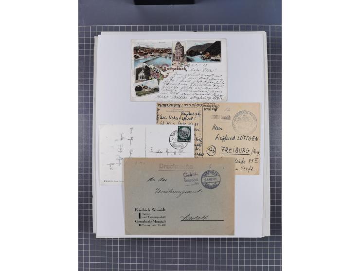 1800/1970 (ca.), HEIMATGESCHICHTE BADENS, umfangreiche Materialsammlung, teils ausstellungsmäßig aufgezogen, mit einigen hund