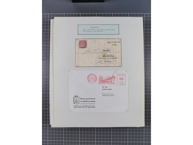 1800/1970 (ca.), HEIMATGESCHICHTE BADENS, umfangreiche Materialsammlung, teils ausstellungsmäßig aufgezogen, mit einigen hund