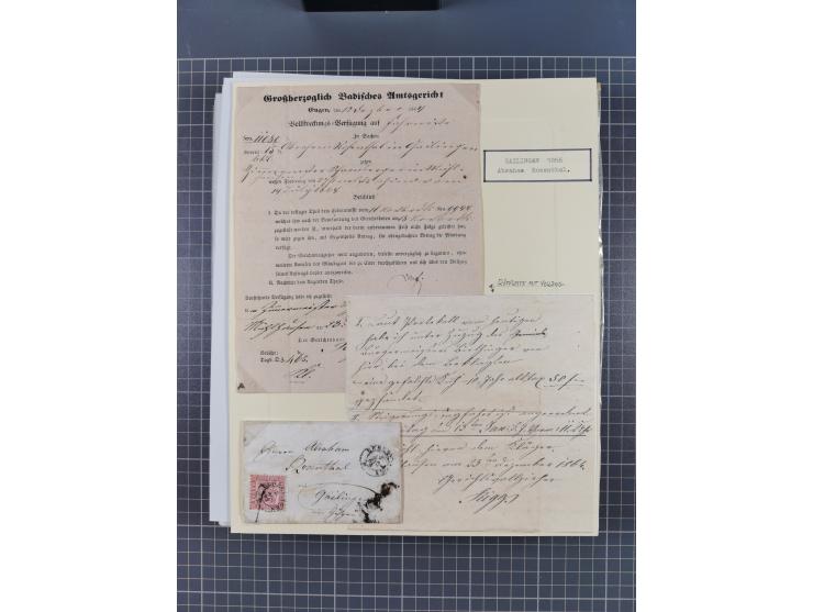 1800/1970 (ca.), HEIMATGESCHICHTE BADENS, umfangreiche Materialsammlung, teils ausstellungsmäßig aufgezogen, mit einigen hund