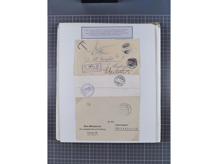 1800/1970 (ca.), HEIMATGESCHICHTE BADENS, umfangreiche Materialsammlung, teils ausstellungsmäßig aufgezogen, mit einigen hund