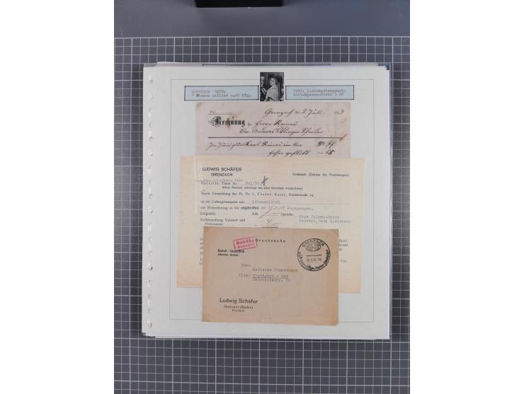 1800/1970 (ca.), HEIMATGESCHICHTE BADENS, umfangreiche Materialsammlung, teils ausstellungsmäßig aufgezogen, mit einigen hund