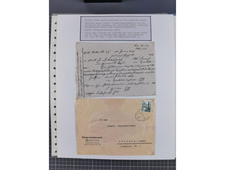 1800/1970 (ca.), HEIMATGESCHICHTE BADENS, umfangreiche Materialsammlung, teils ausstellungsmäßig aufgezogen, mit einigen hund