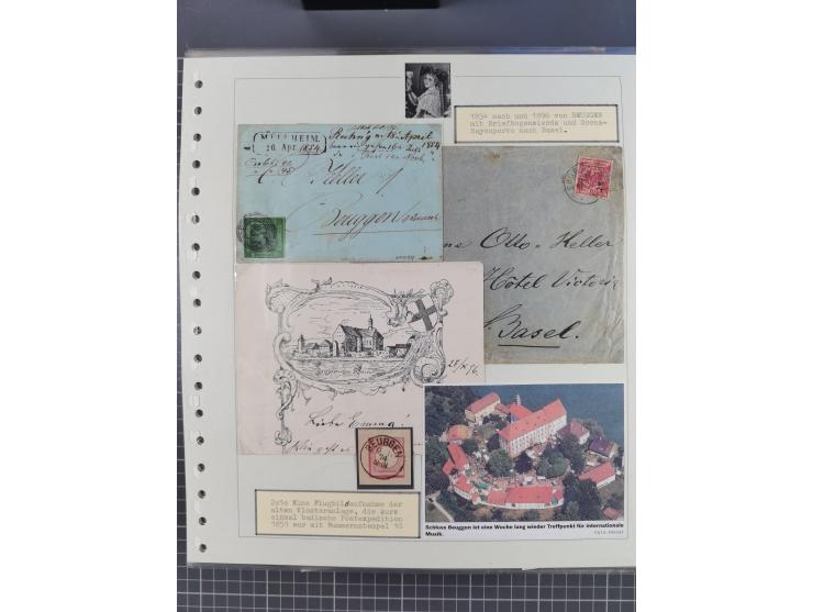 1800/1970 (ca.), HEIMATGESCHICHTE BADENS, umfangreiche Materialsammlung, teils ausstellungsmäßig aufgezogen, mit einigen hund