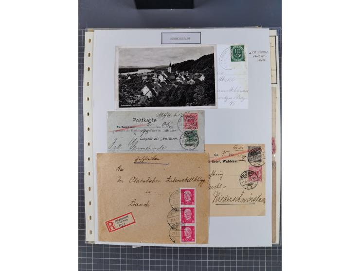 1800/1970 (ca.), HEIMATGESCHICHTE BADENS, umfangreiche Materialsammlung, teils ausstellungsmäßig aufgezogen, mit einigen hund