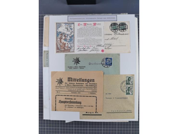 1800/1970 (ca.), HEIMATGESCHICHTE BADENS, umfangreiche Materialsammlung, teils ausstellungsmäßig aufgezogen, mit einigen hund