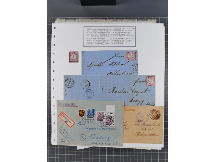 1800/1970 (ca.), HEIMATGESCHICHTE BADENS, umfangreiche Materialsammlung, teils ausstellungsmäßig aufgezogen, mit einigen hund