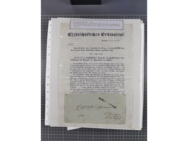 1800/1970 (ca.), HEIMATGESCHICHTE BADENS, umfangreiche Materialsammlung, teils ausstellungsmäßig aufgezogen, mit einigen hund