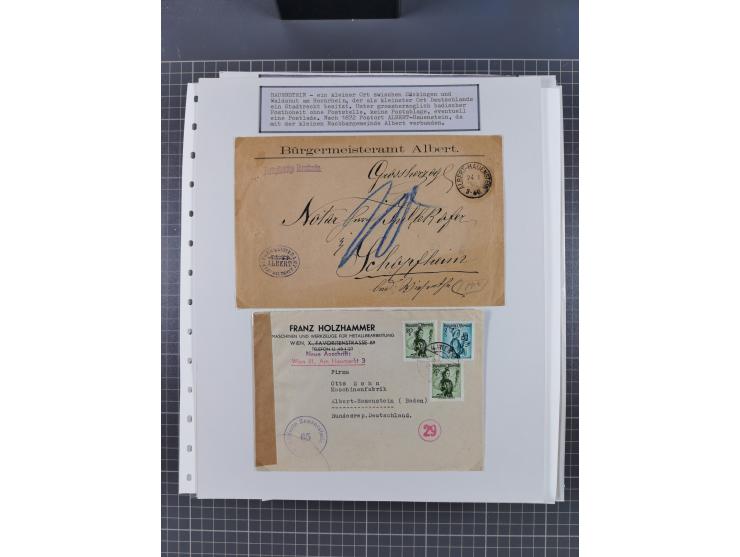 1800/1970 (ca.), HEIMATGESCHICHTE BADENS, umfangreiche Materialsammlung, teils ausstellungsmäßig aufgezogen, mit einigen hund