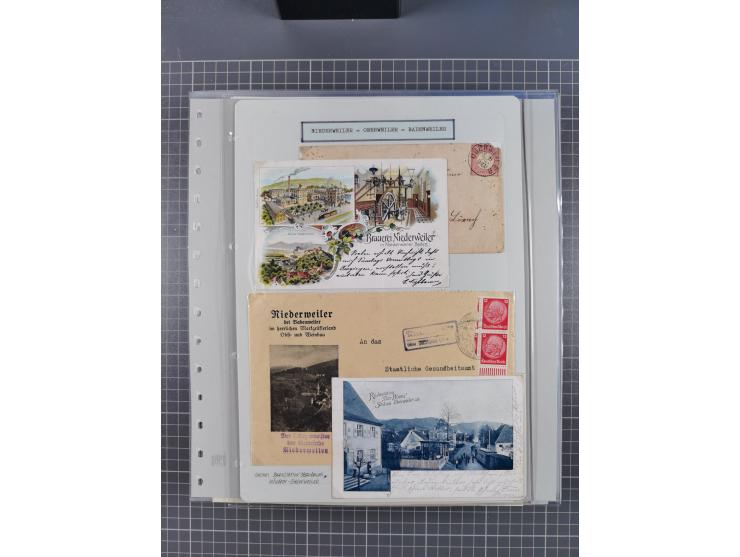 1800/1970 (ca.), HEIMATGESCHICHTE BADENS, umfangreiche Materialsammlung, teils ausstellungsmäßig aufgezogen, mit einigen hund