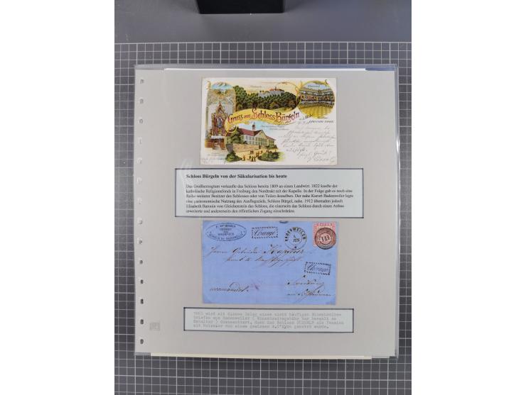 1800/1970 (ca.), HEIMATGESCHICHTE BADENS, umfangreiche Materialsammlung, teils ausstellungsmäßig aufgezogen, mit einigen hund