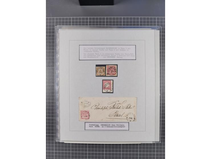 1800/1970 (ca.), HEIMATGESCHICHTE BADENS, umfangreiche Materialsammlung, teils ausstellungsmäßig aufgezogen, mit einigen hund