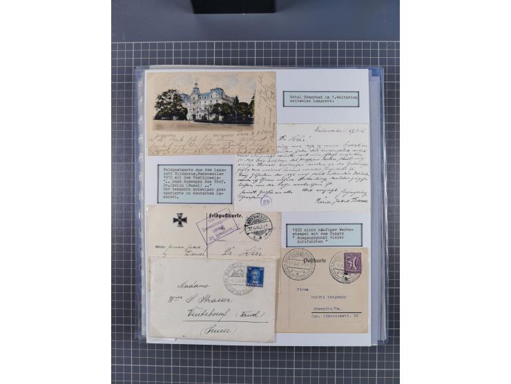 1800/1970 (ca.), HEIMATGESCHICHTE BADENS, umfangreiche Materialsammlung, teils ausstellungsmäßig aufgezogen, mit einigen hund